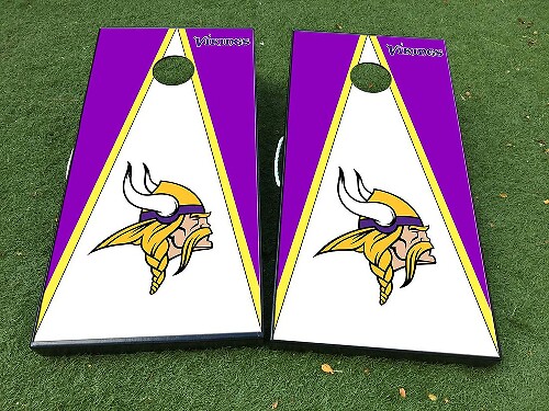 Vikings-stijl Cornhole Board Vinyl Wrap Stickerset