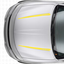 Dubbele Custom Strepen Motorkap Vinyl Decal Sticker voor Dodge Charger 2015-2026_5