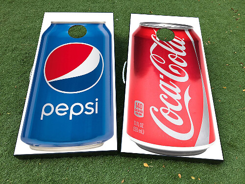 Coca-Cola Pepsi Frisdrankblik Cornhole Bord Vinyl Wrap Decal Set