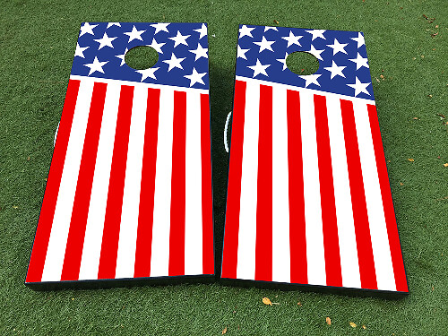 Amerikaanse Vlag Cornhole Board Vinyl Wrap Decal Set