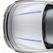 Dubbele aangepaste outline strepen motorkap vinyl sticker voor Dodge Charger 2015-2026_2