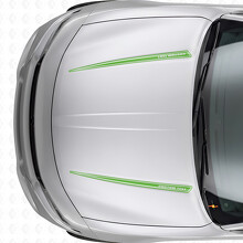 Dubbele aangepaste outline strepen motorkap vinyl sticker voor Dodge Charger 2015-2026_3