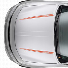 Dubbele aangepaste outline strepen motorkap vinyl sticker voor Dodge Charger 2015-2026_4
