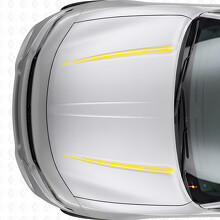Dubbele aangepaste outline strepen motorkap vinyl sticker voor Dodge Charger 2015-2026_5