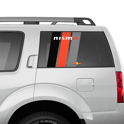 Nismo erfgoedstrepen vinyl sticker sticker voor Nissan Quarter -venster
