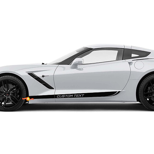 Op maat gemaakte zijstrepen vinyl sticker voor Chevrolet Corvette