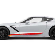 Op maat gemaakte zijstrepen vinyl sticker voor Chevrolet Corvette_2
