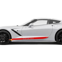 Aangepaste tekst zijdeuren strepen stickers voor Chevrolet Corvette -stickers
 2