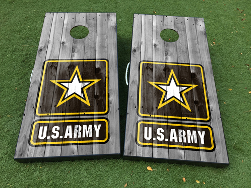 US Army militaire Cornhole Board Game Decal VINYL WRAPS met GELAMINEERD