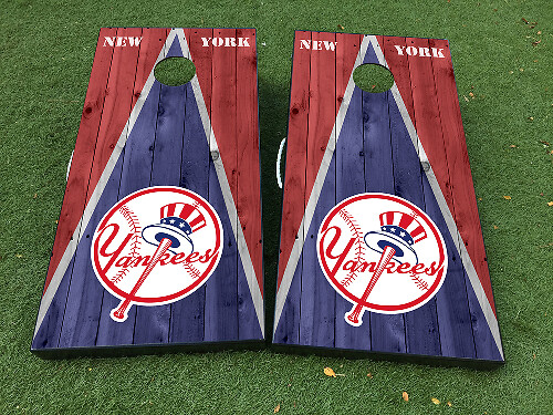 New York Yankees stijl Cornhole Board vinyl wrap decal set