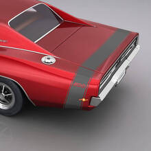 500 Stripe Achterklep en Quarter Panel Vinyl Decal Set voor Dodge Charger 500 1969_3