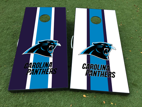 Carolina Panthers logo Cornhole Board Game Sticker VINYL WRAPS met GELAMINEERD