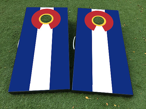 Colorado-vlag Cornhole Board Vinyl Wrap Decal Set
