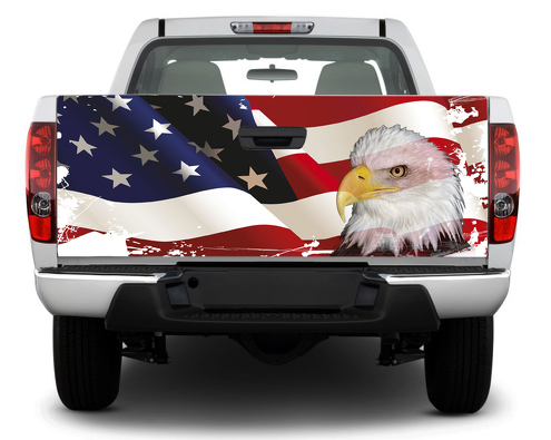 Amerikaanse USA Eagle vlag achterklep sticker sticker wrap pick-up truck SUV auto