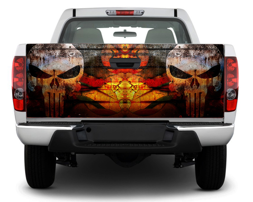 Skull death Tailgate Sticker Wrap Pick-up Truck SUV Car