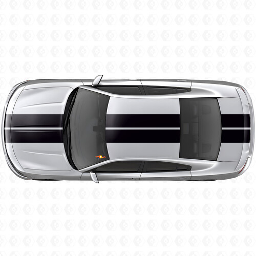 Dubbele Strepen Motorkap Dak Kofferbak Vinyl Decal Sticker voor Dodge Charger_1
