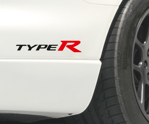 2x Type R Honda JDM Drift Sport Racing Car Vinyl Sticker Sticker past op Integra Civic Accord