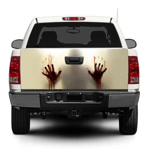Zombie bloed hulp achterklep sticker sticker wrap pick-up truck SUV auto