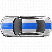 Dubbele Race Strepen Motorkap Dak Kofferbak Vinyl Sticker voor Dodge Charger_2