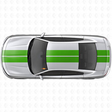 Dubbele Race Strepen Motorkap Dak Kofferbak Vinyl Sticker voor Dodge Charger_3