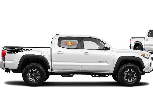 Toyota Tacoma TRD zijbed grafische sticker sticker model 2