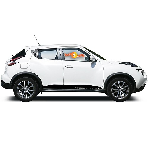 NISSAN JUKE Turbocharged MOTORSPORT Vinyl Sticker Sticker LATO STRISCIA sticker GRAFICO