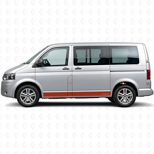 Gemerkt Zijstripes Vinyl Sticker Kit voor Volkswagen T5 Multivan_4