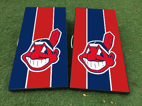 Cleveland Indians Baseball Cornhole Bordspel Sticker Decal VINYL WRAPS met GELAMINEERD
