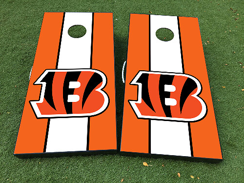 Cincinnati Bengals Football Cornhole Board Vinyl Wrap Deccal Set