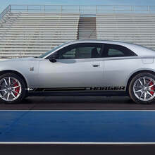 Oplaadbare zijschermstrepen vinyl decal voor Dodge Charger Electric_3