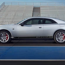 Zijrocker paneel sticker sticker strepen voor Dodge Charger Electric
 3