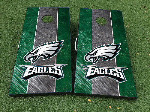 Philadelphia Eagles Football Cornhole Bordspel Strepen Sticker Decal VINYL WRAPS met GELAMINEERD