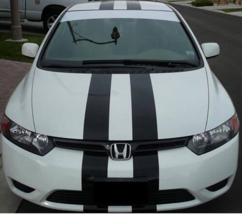 Vinyl Sticker Kit met Dubbele Racestrepen voor Honda Civic Accord
