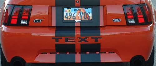 TEKST Achterbumper Letter Inserts Universele Vinyl Decal Sticker voor Ford Mustang 1999-2004