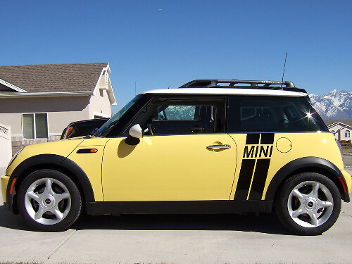 Mini Cooper schuine zijstrepen Countryman Clubman grafische stickers stickers