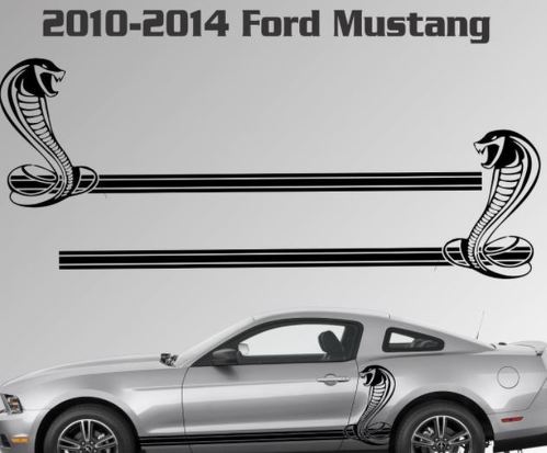 2010-2014 Ford Mustang Rocker Stripe Vinyl Decal Sticker GT 5.0 Grafische Cobra