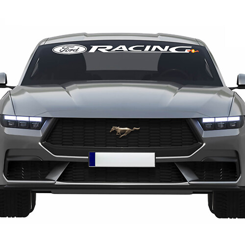 GROOT- DIE CUT FORD Racing Mustang Wind Shield Die Cut Vinyl Sticker Decal RC085
