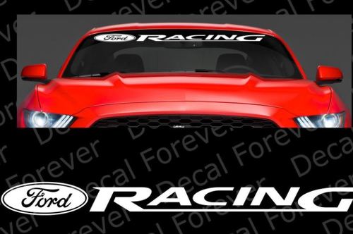 GROTE-GESNEDEN FORD Racing Mustang windscherm gestanst vinyl sticker sticker RC085