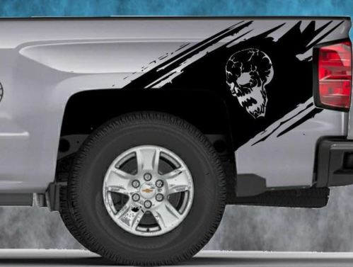 2014 2015 2016 Chevy Silverado Vinyl Decal Sticker Splash Grafische Skull Stripe