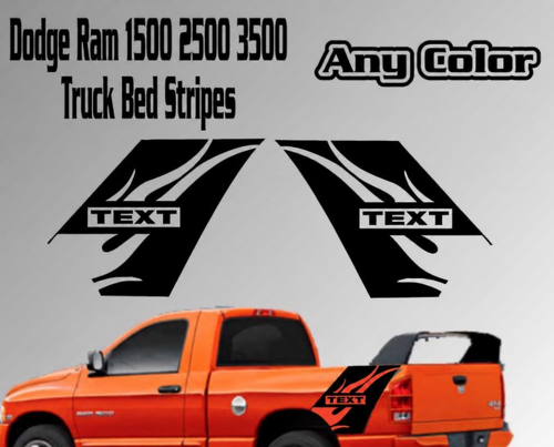 Dodge Ram Vinyl Sticker Decal Grafische Truck Bed Strepen Aangepaste tekst Flames Daytona 1500 2500
