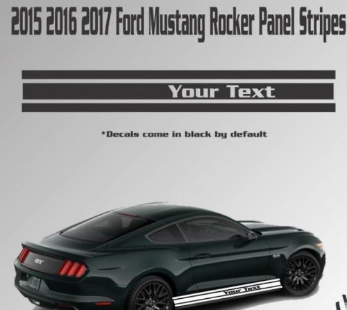 2015 2016 2017 Ford Mustang Rocker Panel Racing Stripe Vinyl Decal aangepaste tekst