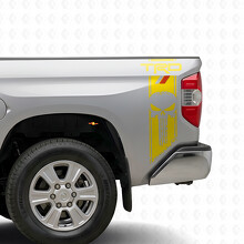 TRD Punisher Skull Strepen Bedside Vinyl Decal Sticker voor Toyota Tundra_5