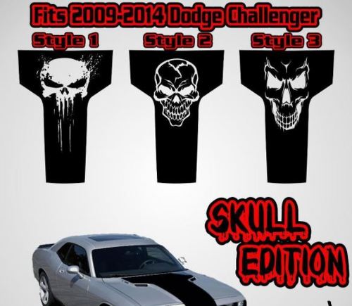 2009 2010 2011 2012 2013 2014 - 2020 Dodge Challenger Hood Racing Stripe Sticker Schedel