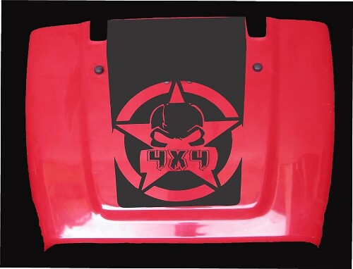 Gas Mask 4x4 Motorkap Vinyl Sticker voor Jeep Wrangler LJ TJ JK JKU