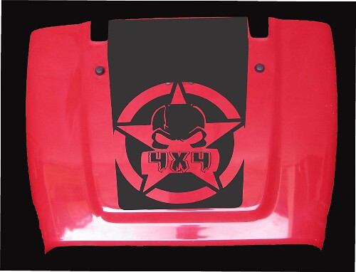 Jeep Wrangler Gas Mask 4x4 Vinyl Hood Decal Sticker LJ TJ JK JKU Offroad Grappig