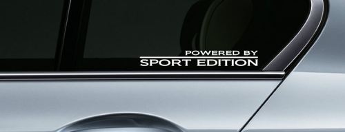 2 - POWERED BY SPORT EDITION Racing Sport Vinyl Decal sticker logo venster WIT