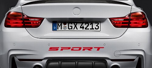 Sport Vinyl Decal Sticker sportwagen racewagen bumper sticker embleem logo ROOD