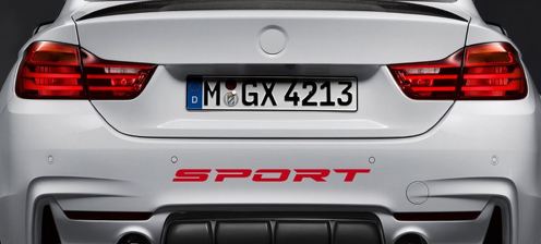 Sport Vinyl Decal Sticker sportwagen racewagen bumper sticker embleem logo ROOD