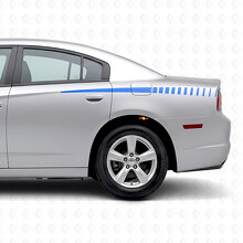 Conische Stroboscoop Strepen Zijvinyl Sticker voor Dodge Charger 2011-2014_2