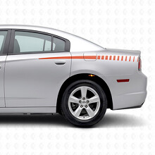 Conische Stroboscoop Strepen Zijvinyl Sticker voor Dodge Charger 2011-2014_3
